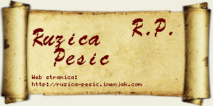 Ružica Pešić vizit kartica